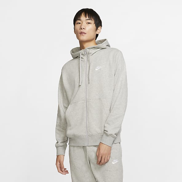 Gray nike hoodie mens discount